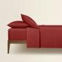Двуспальное постельное белье сатин BURGUNDY Cosas Красный 180х220 см