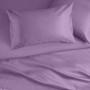 Двуспальная постель сатин с простыней на резинке LAVENDER Cosas Лаванда 180х220 см