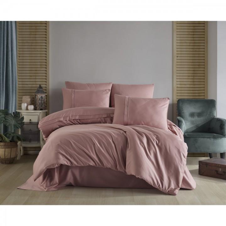 Постельное белье HOBBY Premium Sateen PLAIN Pudra пудра 300TC