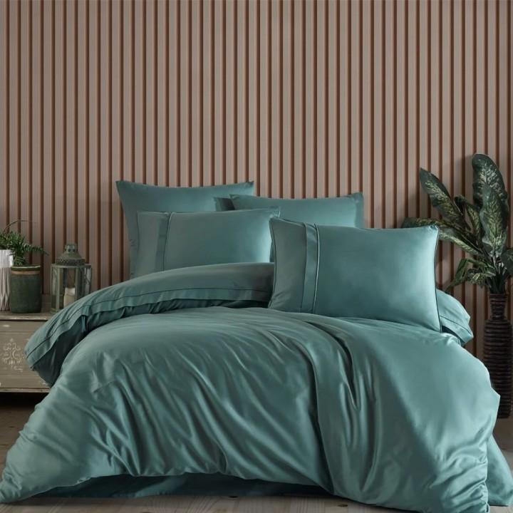 Постельное белье HOBBY Premium Sateen PLAIN Yesil темно-бирюзовый 300TC