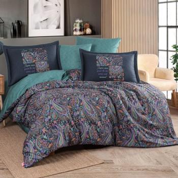 Постільна білизна HOBBY Premium Sateen CLEMENTINA зелений/чорний 300TC