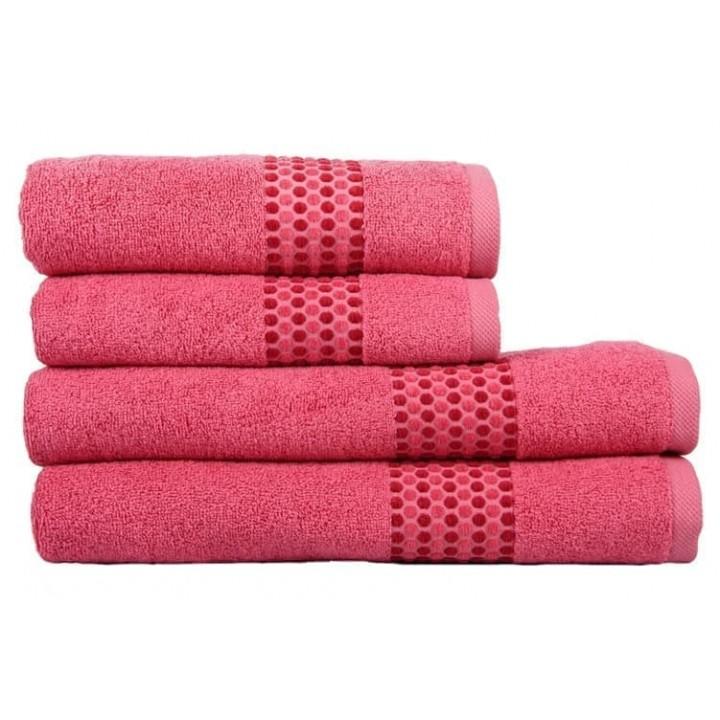 Полотенце Maisonette Classy малиновое махровое