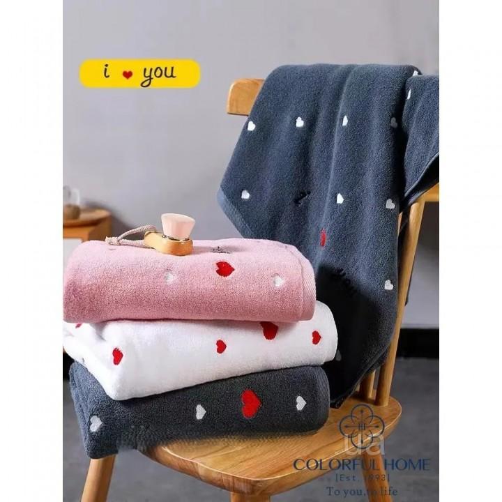 Рушник Colorful Home Lubow/Love Антрацит махрове