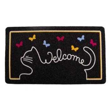 Килимок придверний Izzihome Italyan Kokardo Cat Welcome