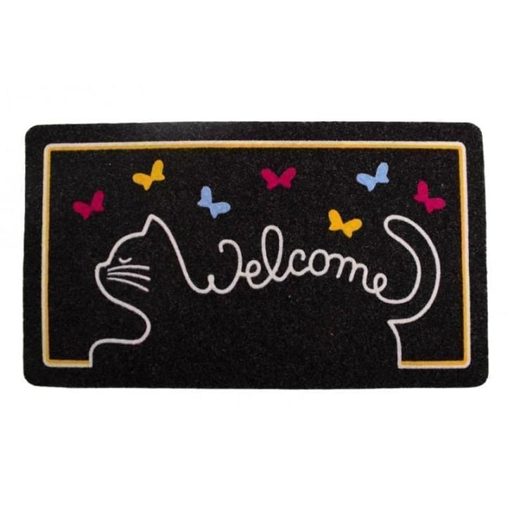 Килимок придверний Izzihome Italyan Kokardo Cat Welcome