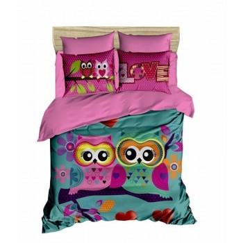 Постільна білизна Lighthouse 3D ранфорс Owls in love