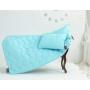 Набір ковдру та дві подушки MirSon EcoSilk Демісезонний 1661 Eco Light Blue антиалергенний