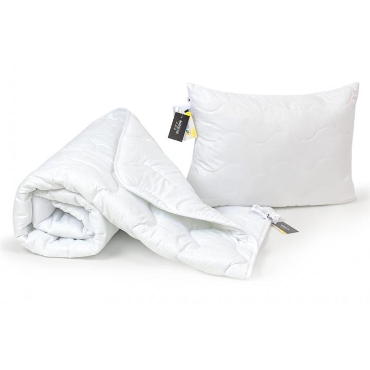 Набор одеяло и подушка MirSon Eco-Soft Демисезонный 1693 Eco Light White антиаллергенный