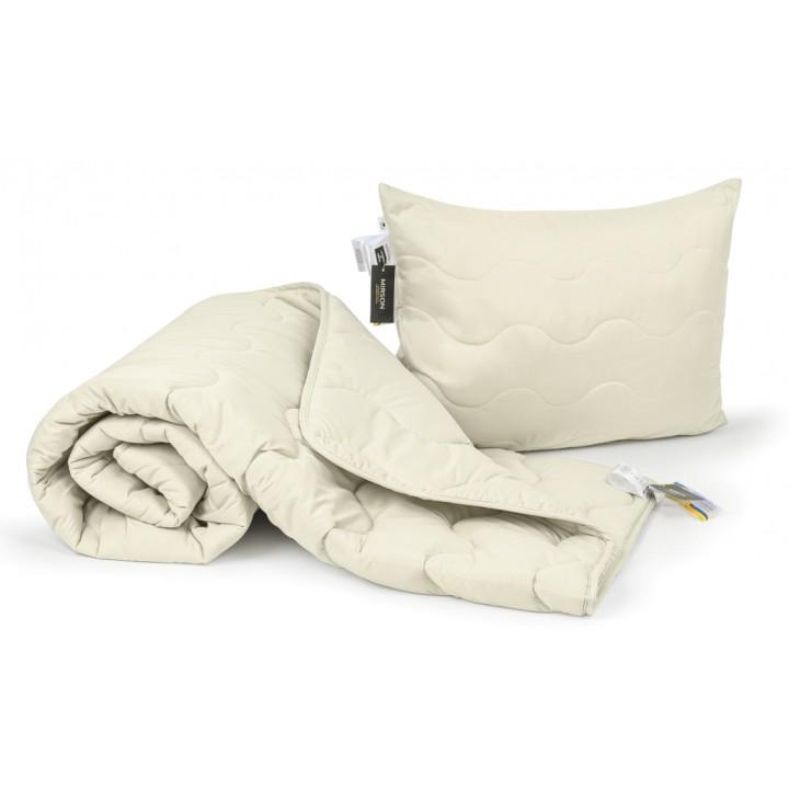 Набор одеяло и подушка MirSon Eco-Soft Демисезонный 1695 Eco Light Creamy антиаллергенный