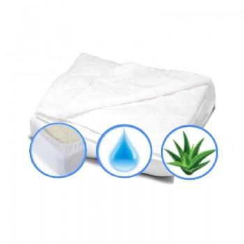 Наматрацник MirSon Cotton двосторонній №268 Aloe Vera непромокальний з гумкою по периметру