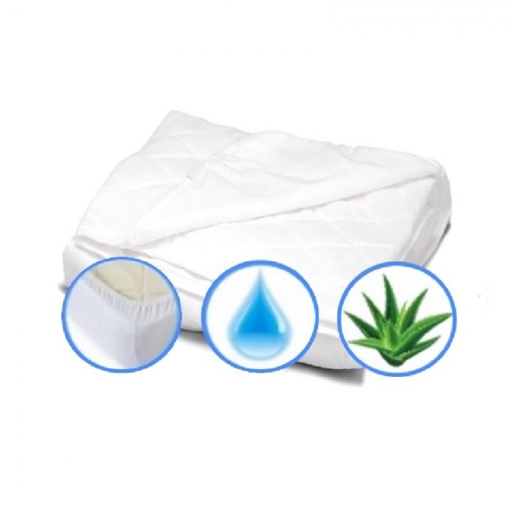 Наматрацник MirSon Cotton двосторонній №268 Aloe Vera непромокальний з гумкою по периметру