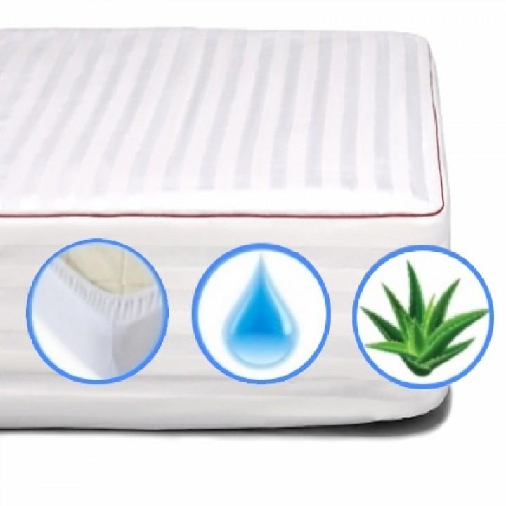 Наматрацник MirSon DeLuxe Cotton №271 Aloe Vera непромокає з гумкою по периметру