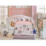 Дитяча постільна білизна в ліжечко HOBBY поплін Sweet Home рожева