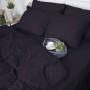 Простирадло MirSon 0055 Black Pearl сатин чорний luxe