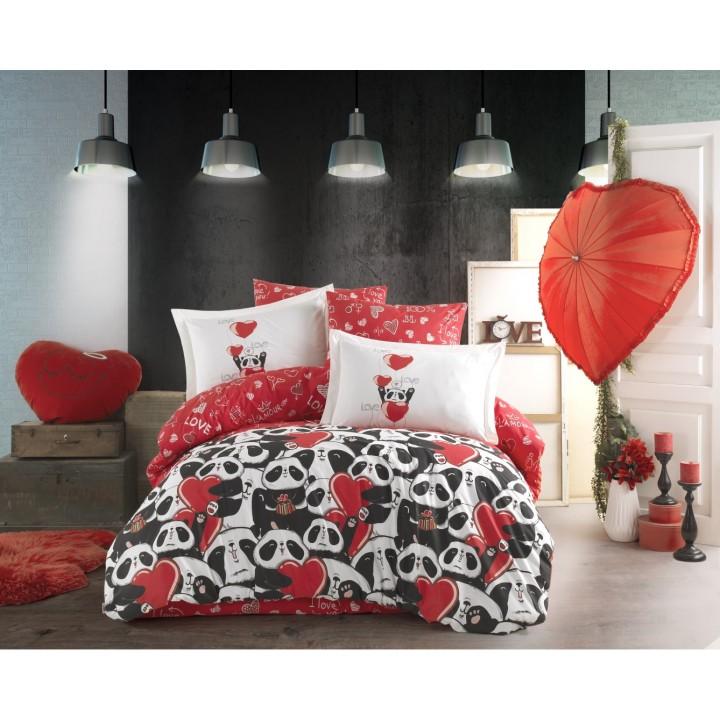Постільна білизна HOBBY поплін Amore червона