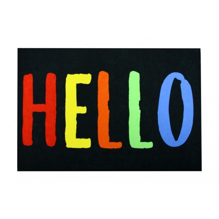 Коврик придверный Izzihome Peppina Renkli Hello
