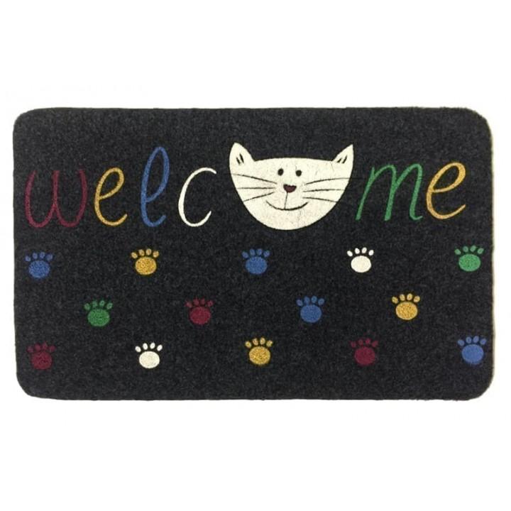 Коврик придверный Izzihome Megan Gri Welcome Pati