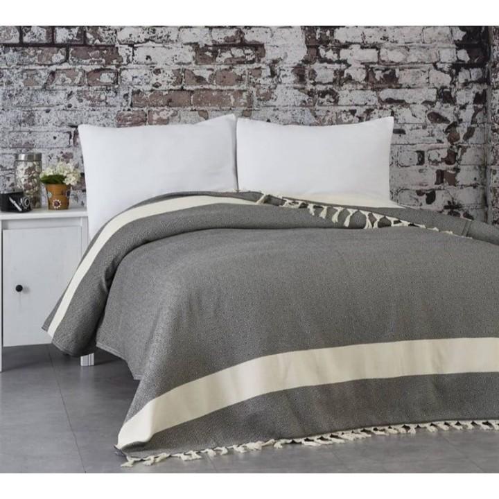 Покрывало Lighthouse Diamond Peshtemal 200*240 черное жаккард