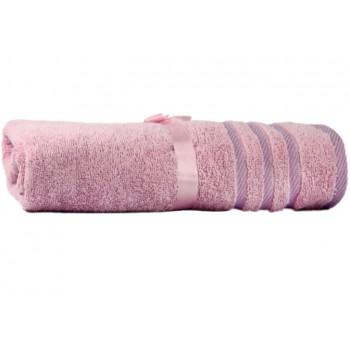 Рушник Izzihome Rubin Stripe темно-рожевий махровий