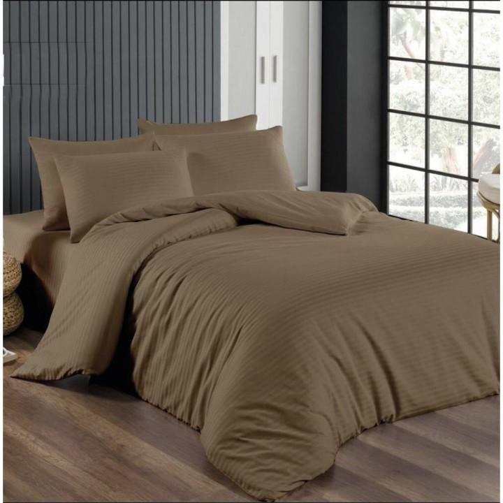 Постельное белье Lighthouse Sateen Stripe Brown