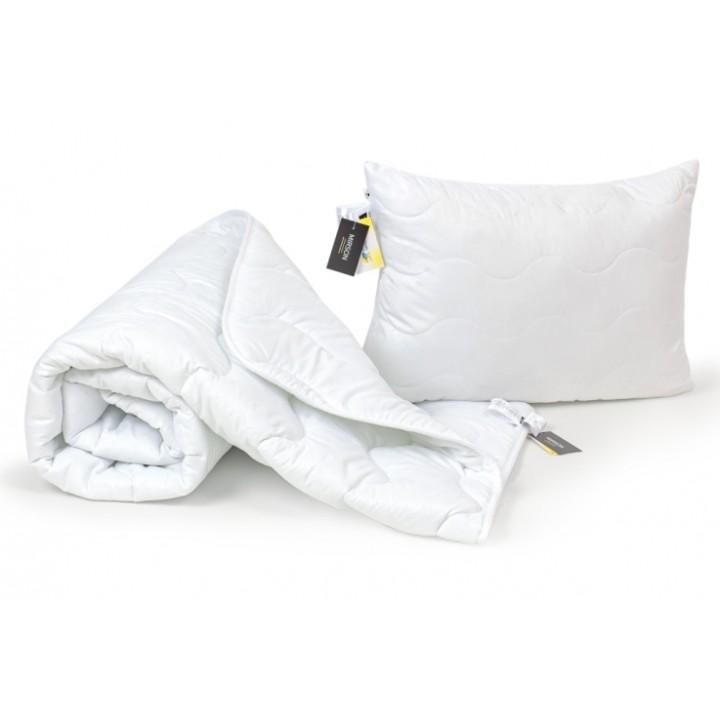 Набор одеяло и подушка MirSon EcoSilk Демисезонный 758 Eco Light White антиаллергенный