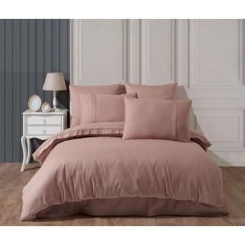 Постільна білизна HOBBY Premium Sateen Stripe Pudra рожевий 300TC