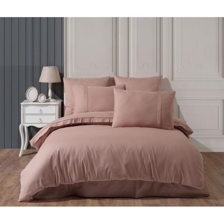 Постільна білизна HOBBY Premium Sateen Stripe Pudra рожевий 300TC