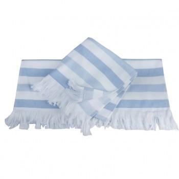 Рушник Hobby Stripe Peshtemal блакитний пляжний