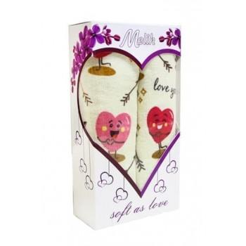 Подарунковий Набір рушників IzziHome Love рожевий 2шт