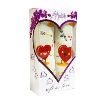 Подарунковий Набір рушників IzziHome Love червоний 2шт