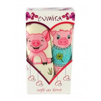 Подарунковий Набір рушників IzziHome Piggy №2 2шт
