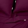 Двоспальна постіль з простирадлом на гумці Dark Cherry CS1 COSAS Марсала 180х220 см