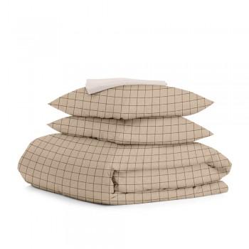 Полуторное постельное белье BEIGE GEOMETRY CS7 COSAS Бежевый 160х220 см