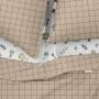 Полуторная постель с простыней на резинке BEIGE GEOMETRY CS11 COSAS Бежевый 160х220 см
