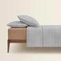 Полуторная постель с простыней на резинке COSAS Grey Geometry CS2 160х220 см Разноцветный