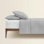 Полуторная постель с простыней на резинке Grey Geometry CS7 COSAS серый 160х220 см