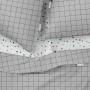 Полуторная постель с простыней на резинке Grey Geometry CS7 COSAS серый 160х220 см