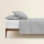Полуторная постель с простыней на резинке GREY GEOMETRY CS8 COSAS серый 160х220 см