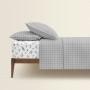 Полуторная постель с простыней на резинке GREY GEOMETRY CS9 COSAS серый 160х220 см