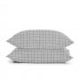 Двуспальная постель с простыней на резинке GREY GEOMETRY CS1 COSAS серый 180х220 см