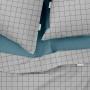 Двуспальная постель с простыней на резинке GREY GEOMETRY CS9 COSAS серый 180х220 см