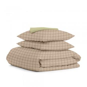Євро постільна білизна BEIGE GEOMETRY CS5 COSAS Бежевий 200х220 см