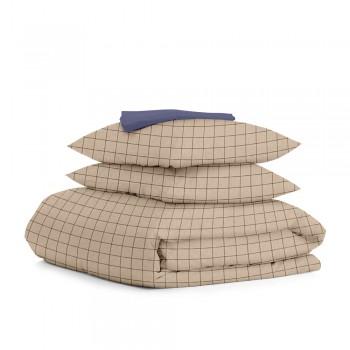 Євро постільна білизна BEIGE GEOMETRY CS6 COSAS Бежевий 200х220 см