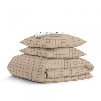 Євро постільна білизна BEIGE GEOMETRY CS10 COSAS Бежевий 200х220 см