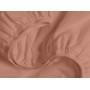 Євро постіль з простирадлом на гумці COPPER CS5 COSAS Цегляний 200х220 см
