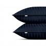 Полуторная постель сатин с простыней на резинке NAVY Cosas Синий 160х220 см