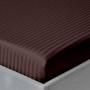 Евро постель сатин с простыней на резинке WALNUT Cosas Шоколад 200х220 см