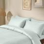 Семейная постель сатин с простыней на резинке PISTACHIO Cosas Мятный 2х160х220 см