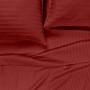 Семейная постель сатин с простыней на резинке BURGUNDY Cosas Красный 2х160х220 см