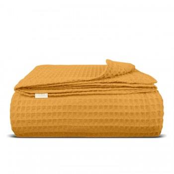 Покривало 240х260 Curcuma Greek Waffle COSAS гірчичний